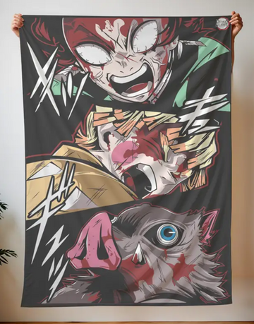 Demon Slayer - Tanjiro - Zenitsu - Inosuke Tapestry