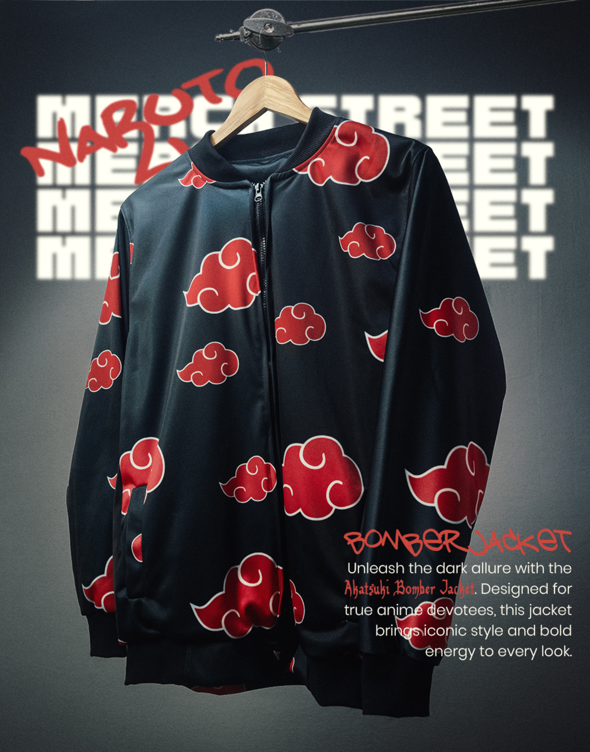 Akatsuki Premium Fleece Bomber Jacket - Main Image