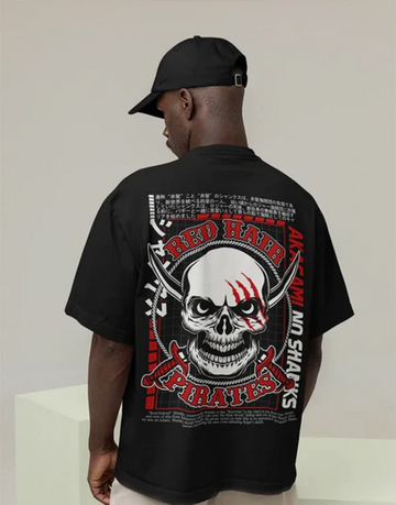 Red hair pirates Anime Premium Heavy Oversized T-Shirt