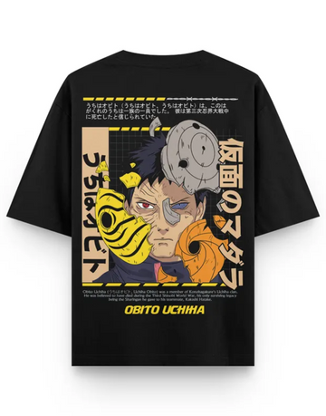 Obito Uchiha Anime Premium Heavy Oversized T-Shirt