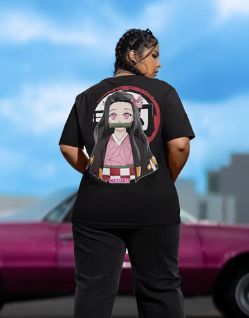 Nezuko Kamado Demon Slayer Anime Premium Heavy Oversized T-Shirt