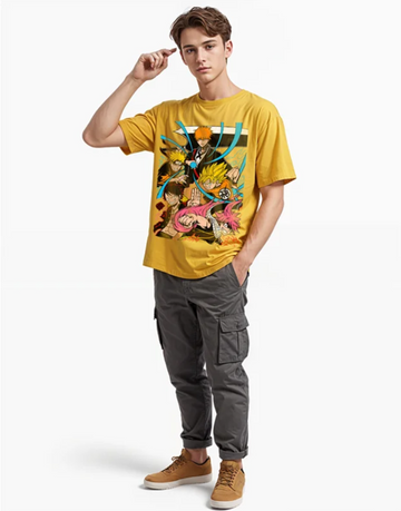 Five Legends in Anime Premium Heavy Oversized T-Shirt