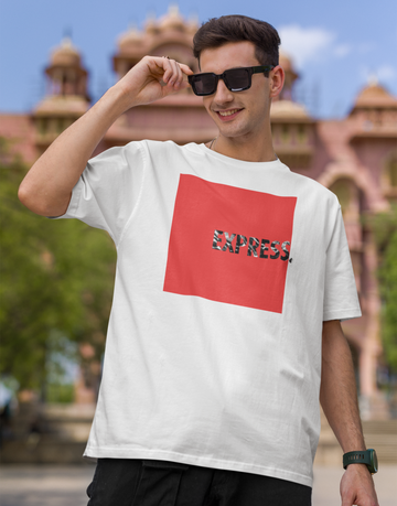 Red Express Graphic printed Premium Heavy Oversized T-Shirt