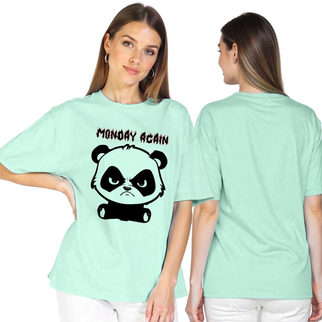 Monday Again Printed Premium Heavy Oversized T-Shirt