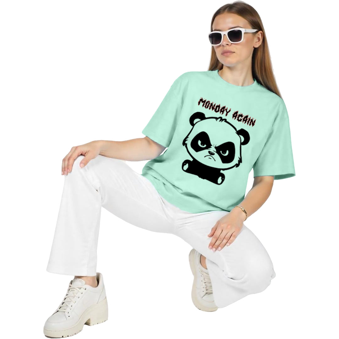 Monday Again Printed Premium Heavy Oversized T-Shirt