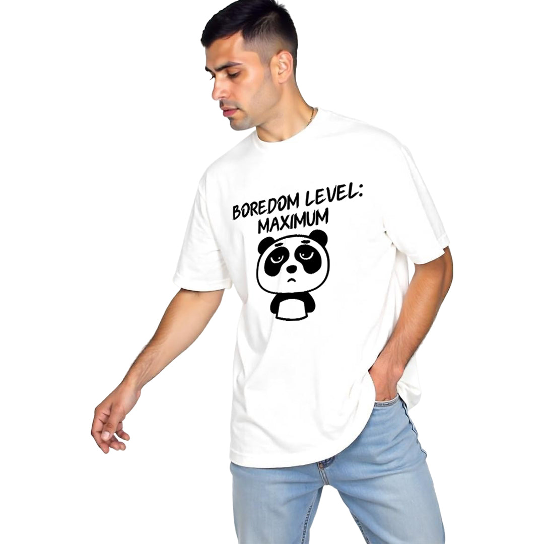 Max Bored Panda Printed Premium Heavy Oversized T-Shirt